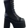 Raven Platform Comando Boot -Halloween Costumes platform raven comando boot