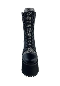 Spiderweb Raven Commando Boots -Halloween Costumes platform spiderweb raven comando boot alt 2