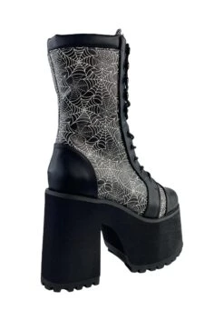 Spiderweb Raven Commando Boots -Halloween Costumes platform spiderweb raven comando boot alt 4