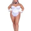 Roma Women's Playboy Plus Size White Bunny Costume 2 Roma Women's Playboy Plus Size White Bunny Costume -Halloween Costumes playboy plus size womens white bunny costume
