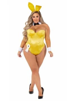 Roma Playboy Plus Size Women's Yellow Bunny Costume