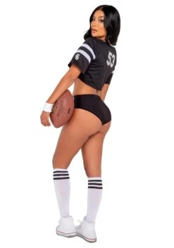 Roma Women's Football Playboy Costume 7 Roma Women's Football Playboy Costume -Halloween Costumes playboy womens football costume alt 1