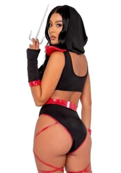 Roma Playboy Sexy Ninja Costume For Women -Halloween Costumes playboy womens sexy ninja costume 1