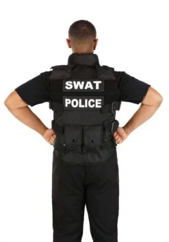 Plus Size Deluxe SWAT Team Costume Vest For Adults -Halloween Costumes plus deluxe swat team costume vest alt 1