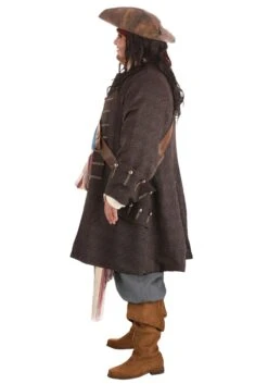Captain Jack Sparrow Costume For Plus Size Men From Disney's Pirates Of The Caribbean -Halloween Costumes plus size adult authentic captain jack sparrow cos alt 10