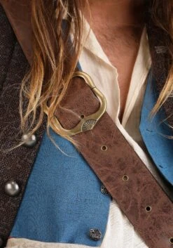 Captain Jack Sparrow Costume For Plus Size Men From Disney's Pirates Of The Caribbean -Halloween Costumes plus size adult authentic captain jack sparrow cos alt 5