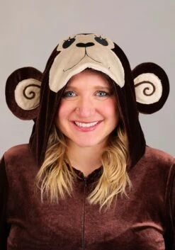 Plus Size Monkey Around Jumpsuit Costume For Women 12 Plus Size Monkey Around Jumpsuit Costume For Women -Halloween Costumes plus size adult female monkey around jumpsuit alt 4