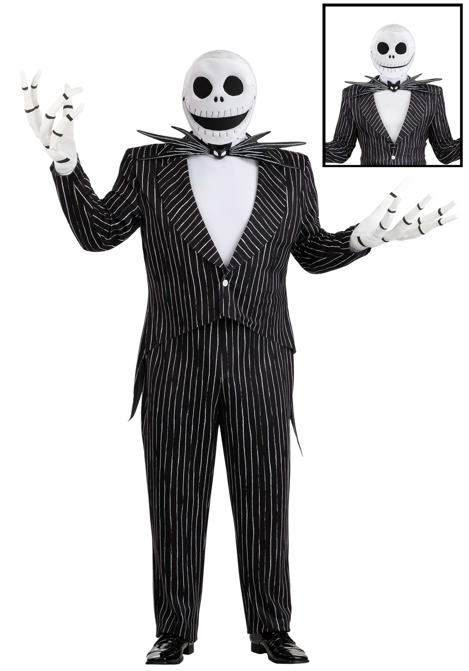 Plus Size Authentic Disney Jack Skellington Costume For Men 4 Plus Size Authentic Disney Jack Skellington Costume For Men - Image 2
