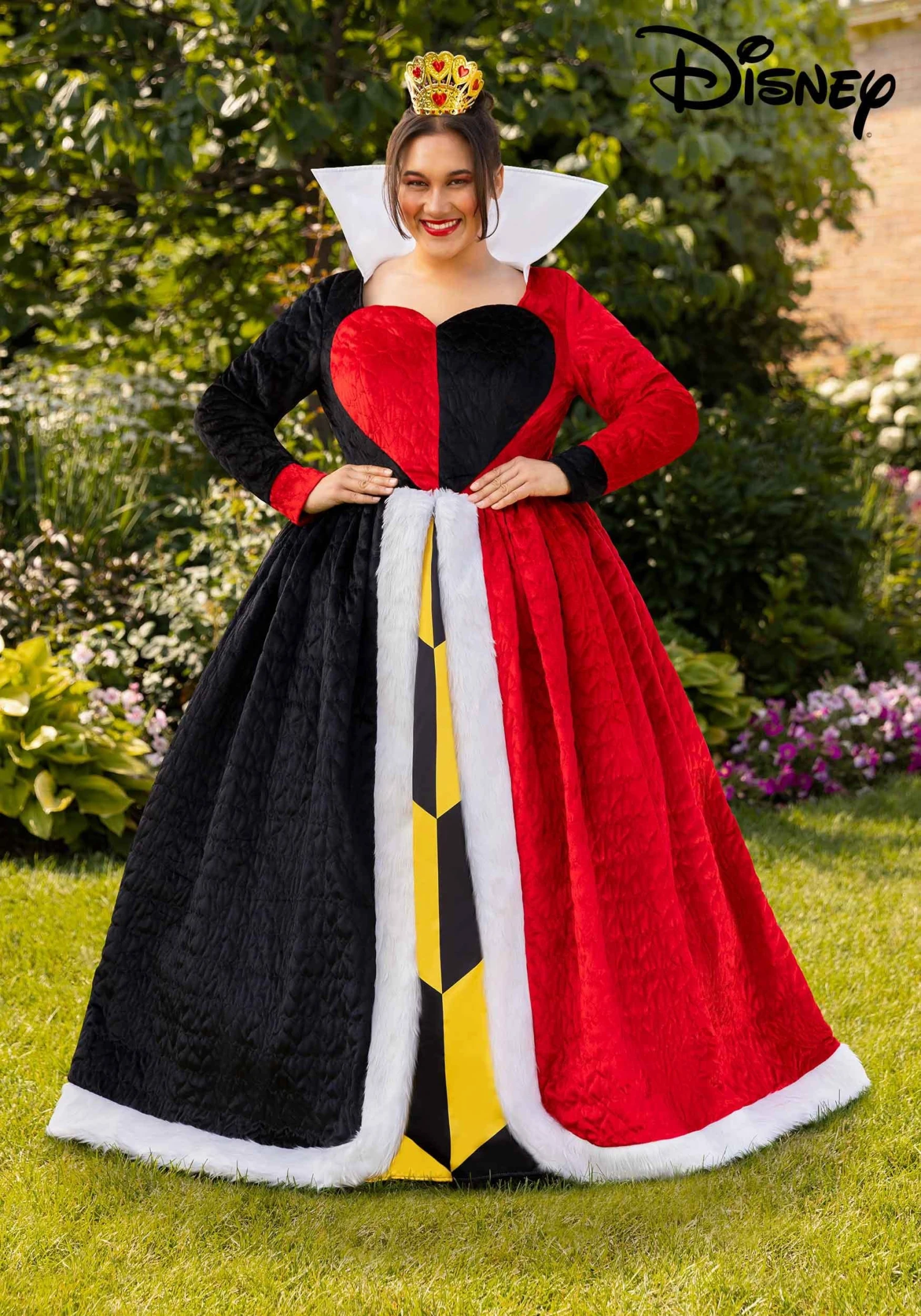 Women's Plus Size Authentic Disney Queen Of Hearts Costume Dresss 3 Women's Plus Size Authentic Disney Queen Of Hearts Costume Dresss