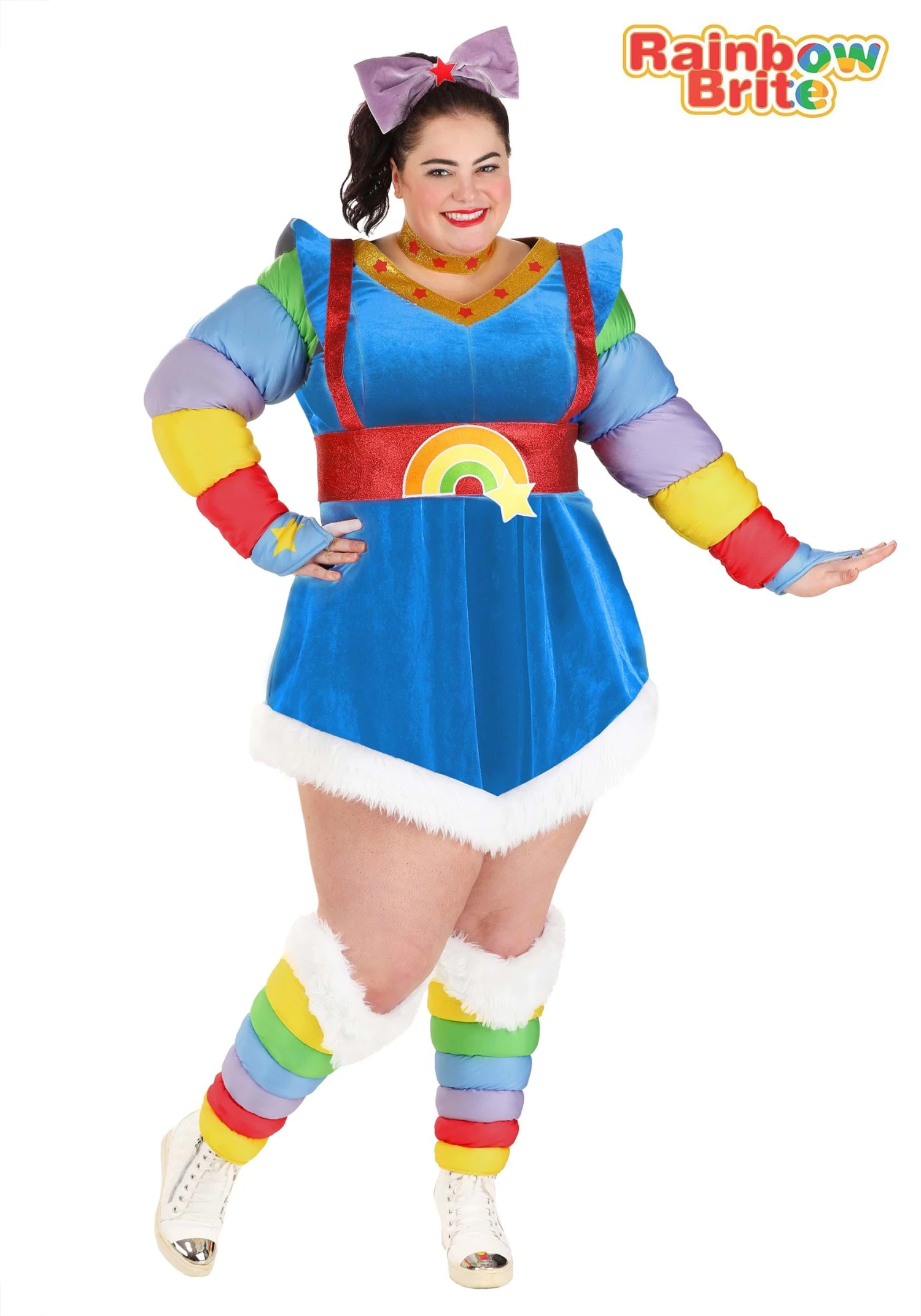 Women's Plus Size Authentic Rainbow Brite Costume 3 Women's Plus Size Authentic Rainbow Brite Costume