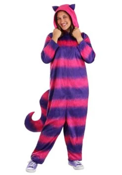 Plus Size Cheshire Cat Onesie Costume For Adults