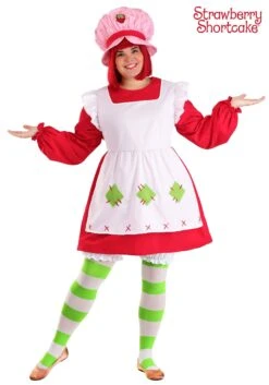 Women's Plus Size Classic Strawberry Shortcake Costume 10 Women's Plus Size Classic Strawberry Shortcake Costume -Halloween Costumes plus size classic strawberry shortcake costume alt 3