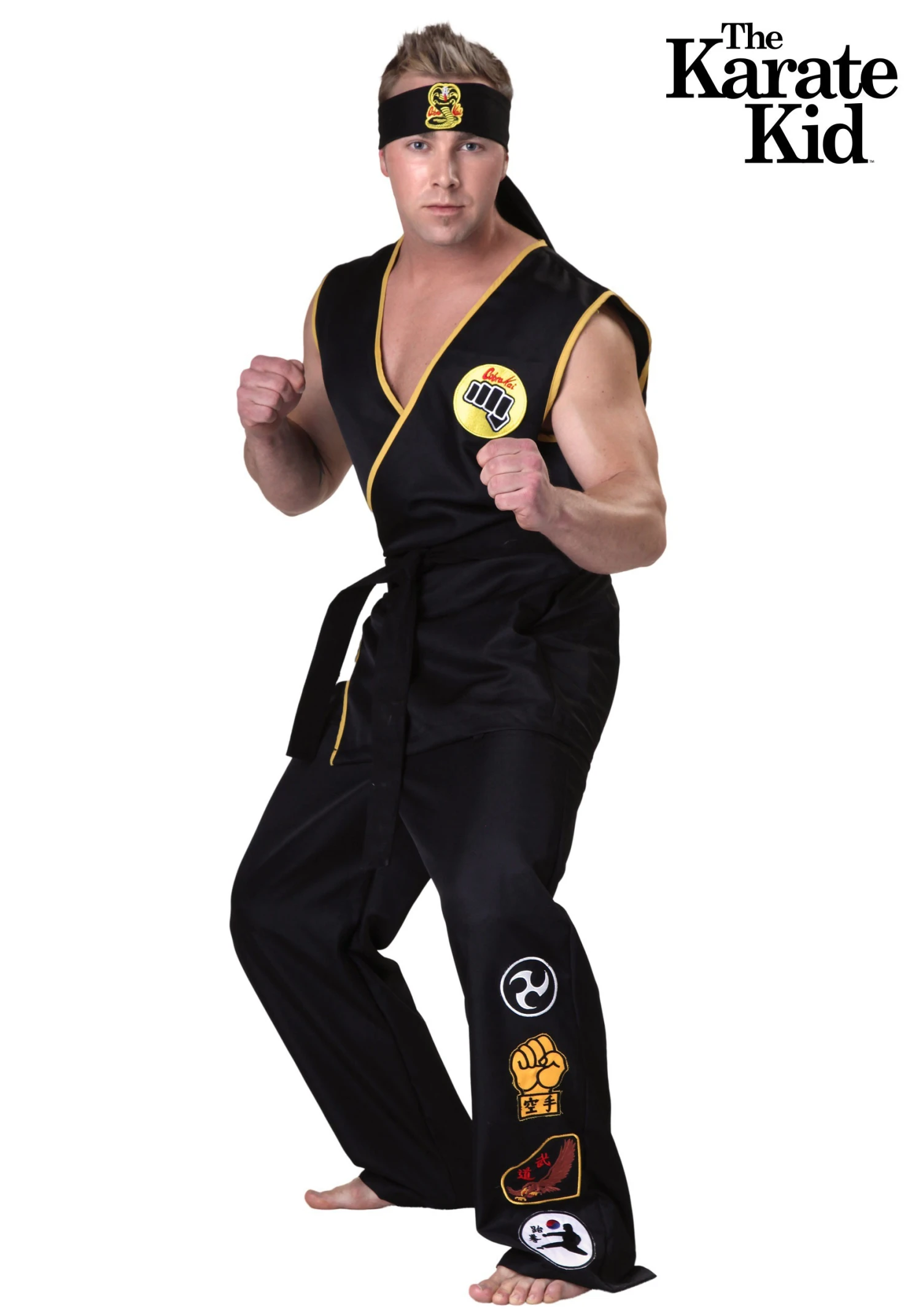 Plus Size Adult Cobra Kai Costume 3 Plus Size Adult Cobra Kai Costume