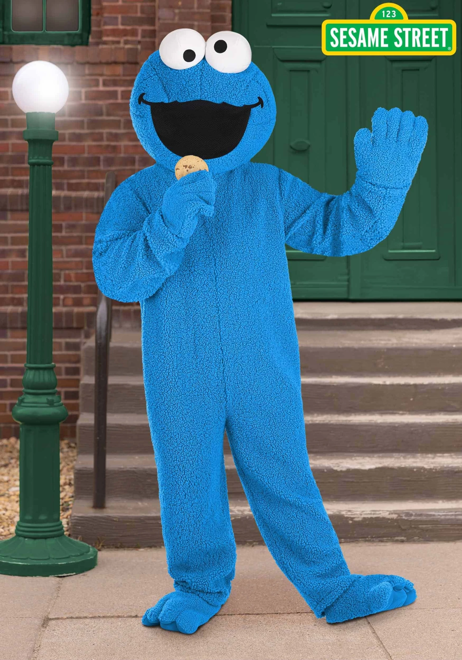 Adult Plus Size Sesame Street Cookie Monster Mascot Costume 3 Adult Plus Size Sesame Street Cookie Monster Mascot Costume