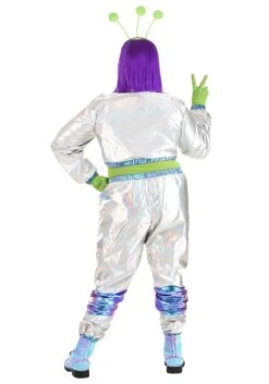 Cosmonaut Alien Plus Size Costume For Women -Halloween Costumes plus size cosmonaut alien costume alt 7