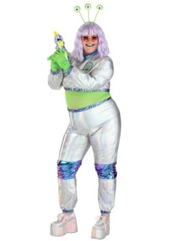 Cosmonaut Alien Plus Size Costume For Women -Halloween Costumes plus size cosmonaut alien costume alt 8