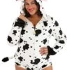 Plus Size Cow Costume Romper For Women -Halloween Costumes plus size cow costume romper
