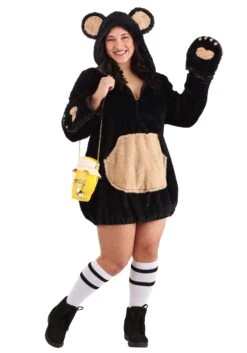 Plus Size Women's Cozy Brown Bear Costume