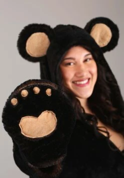 Plus Size Women's Cozy Brown Bear Costume -Halloween Costumes plus size cozy brown bear womens costume alt 2