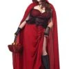 Plus Size Dark Red Riding Hood Costume For Women 1 Plus Size Dark Red Riding Hood Costume For Women -Halloween Costumes plus size dark red riding hood