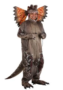 Plus Size Deluxe Dilophosaurus Costume For Adults 19 Plus Size Deluxe Dilophosaurus Costume For Adults -Halloween Costumes plus size deluxe dilophosaurus costume alt 2