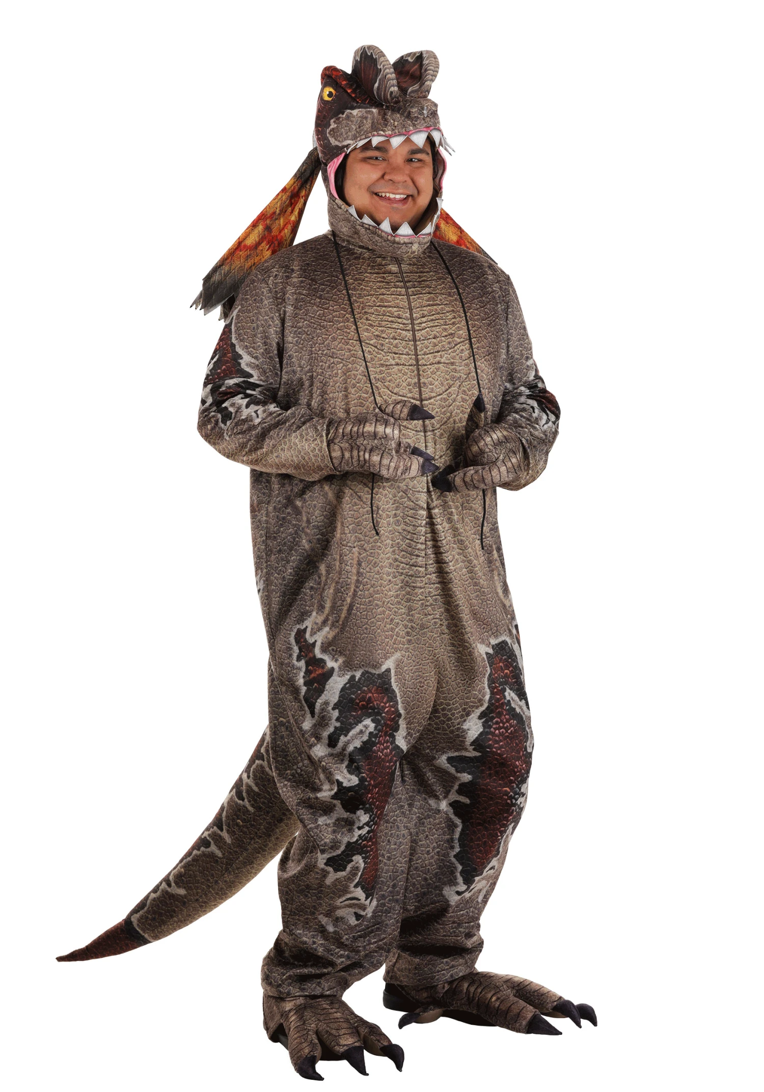 Plus Size Deluxe Dilophosaurus Costume For Adults 3 Plus Size Deluxe Dilophosaurus Costume For Adults