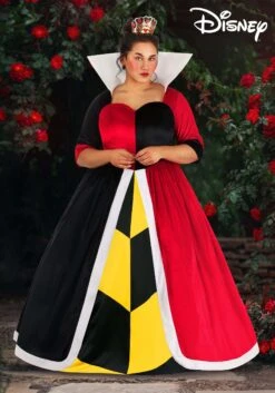 Women's Plus Size Deluxe Disney Queen Of Hearts Costume Dress