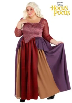 Women's Plus Size Deluxe Disney Hocus Pocus Sarah Sanderson Costume Dress