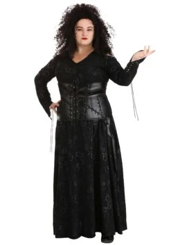 Women's Plus Size Deluxe Harry Potter Bellatrix Costume 13 Women's Plus Size Deluxe Harry Potter Bellatrix Costume -Halloween Costumes plus size deluxe harry potter bellatrix costume alt 2