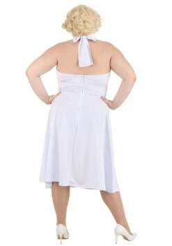 Women's Plus Size Deluxe Marilyn Halter Costume Dress 5 Women's Plus Size Deluxe Marilyn Halter Costume Dress -Halloween Costumes plus size deluxe marilyn halter dress costume alt 1