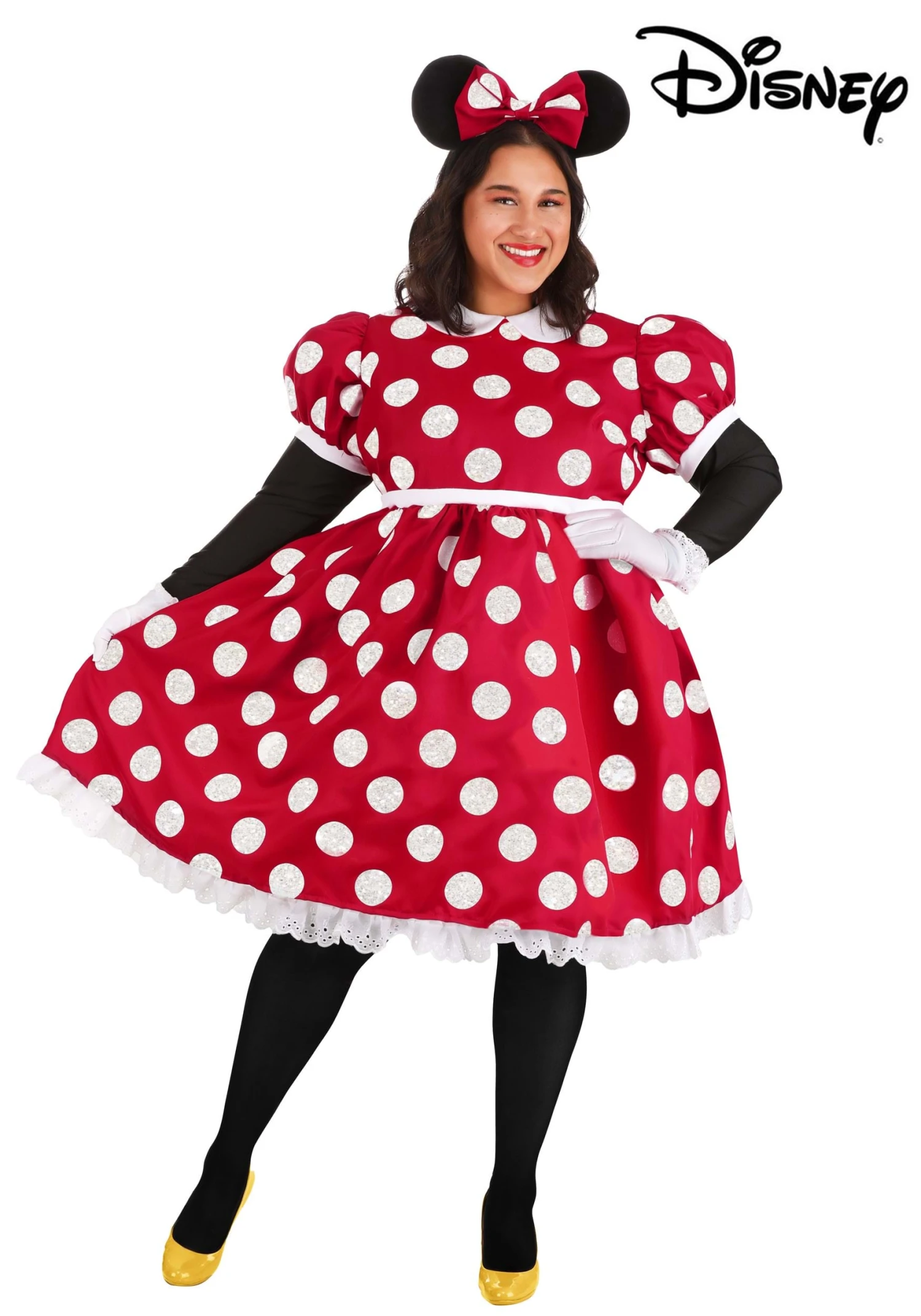 Disney Plus Size Deluxe Minnie Mouse Adult Costume 4 Disney Plus Size Deluxe Minnie Mouse Adult Costume - Image 2