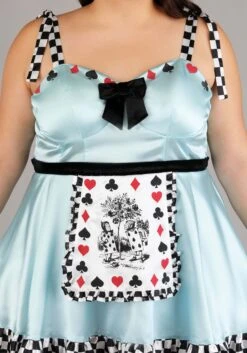 Plus Size Deluxe Punky Alice Costume Dress For Women -Halloween Costumes plus size deluxe punky alice costume alt 5