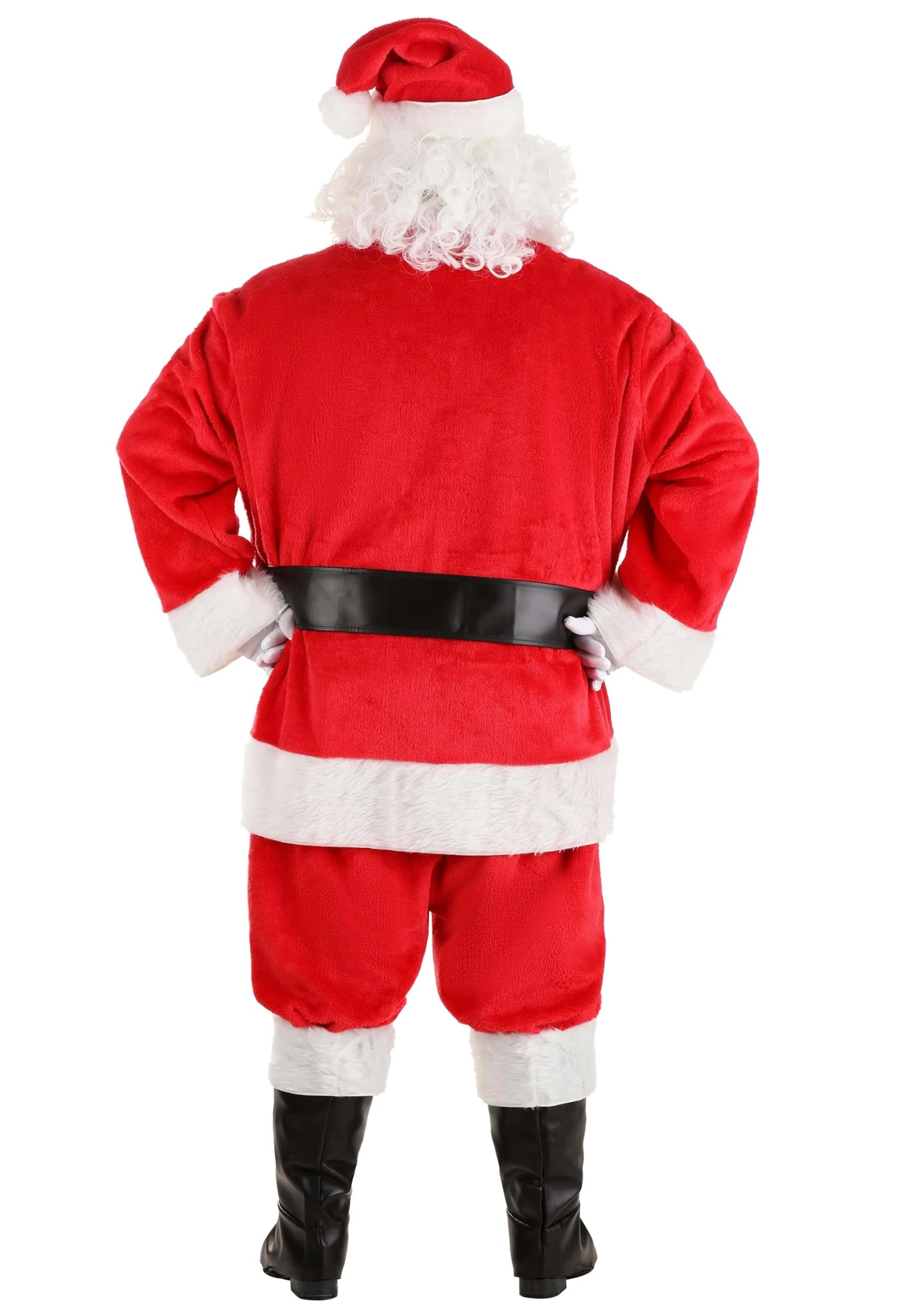 Plus Size Deluxe Red Santa Claus Costume For Men 10 Plus Size Deluxe Red Santa Claus Costume For Men - Image 8