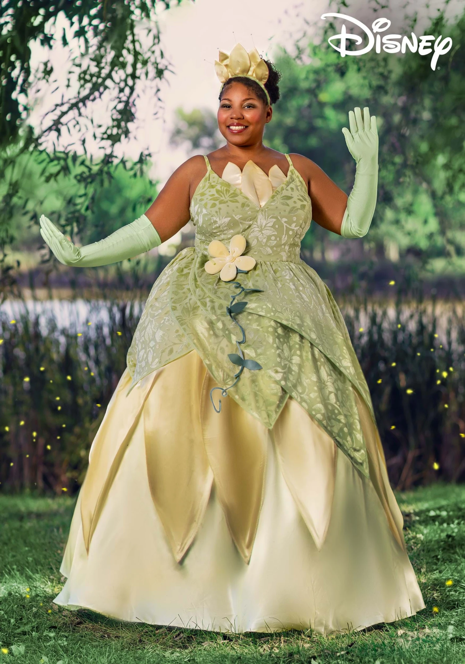 Disney Princess And The Frog Women's Plus Size Deluxe Tiana Costume 3 Disney Princess And The Frog Women's Plus Size Deluxe Tiana Costume