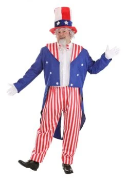 Men's Plus Size Deluxe Uncle Sam Costume