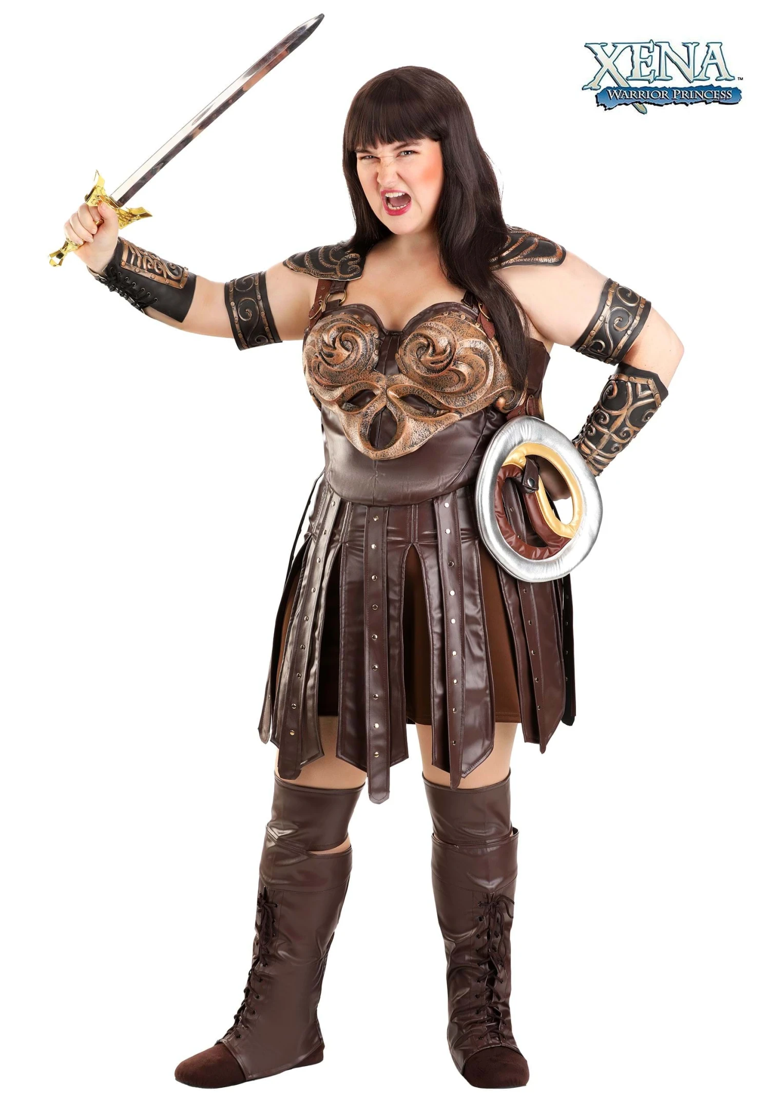 Plus Size Women's Deluxe Xena Warrior Princess Costume 3 Plus Size Women's Deluxe Xena Warrior Princess Costume