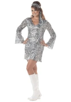 Plus Size Women's Disco Diva Dress Costume