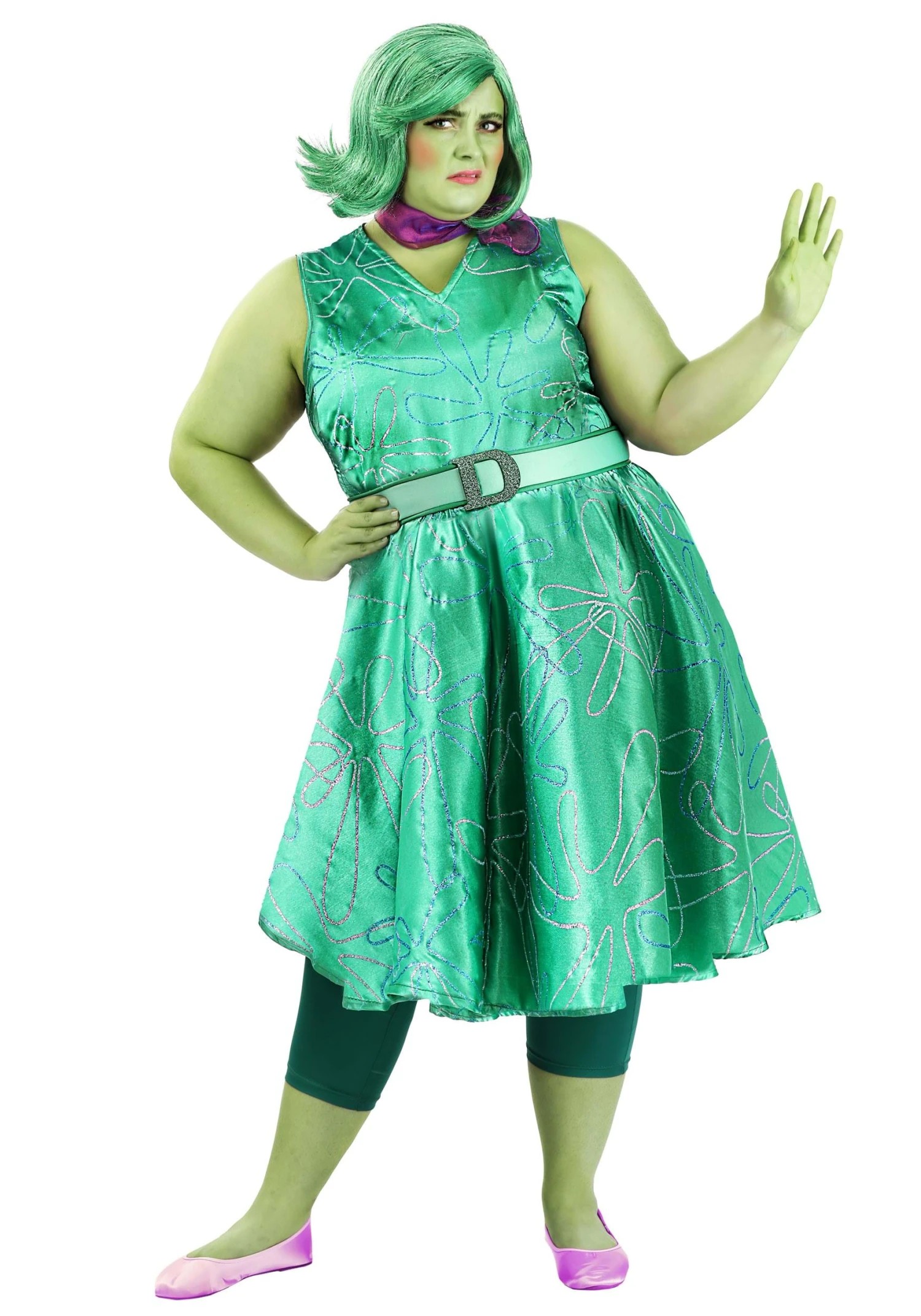 Plus Size Women's Disney And Pixar Inside Out Disgust Costume 13 Plus Size Women's Disney And Pixar Inside Out Disgust Costume - Image 11