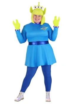 Women's Plus Size Disney And Pixar Toy Story Alien Costume Dress 8 Women's Plus Size Disney And Pixar Toy Story Alien Costume Dress -Halloween Costumes plus size disney and pixar toy story alien costume alt 3