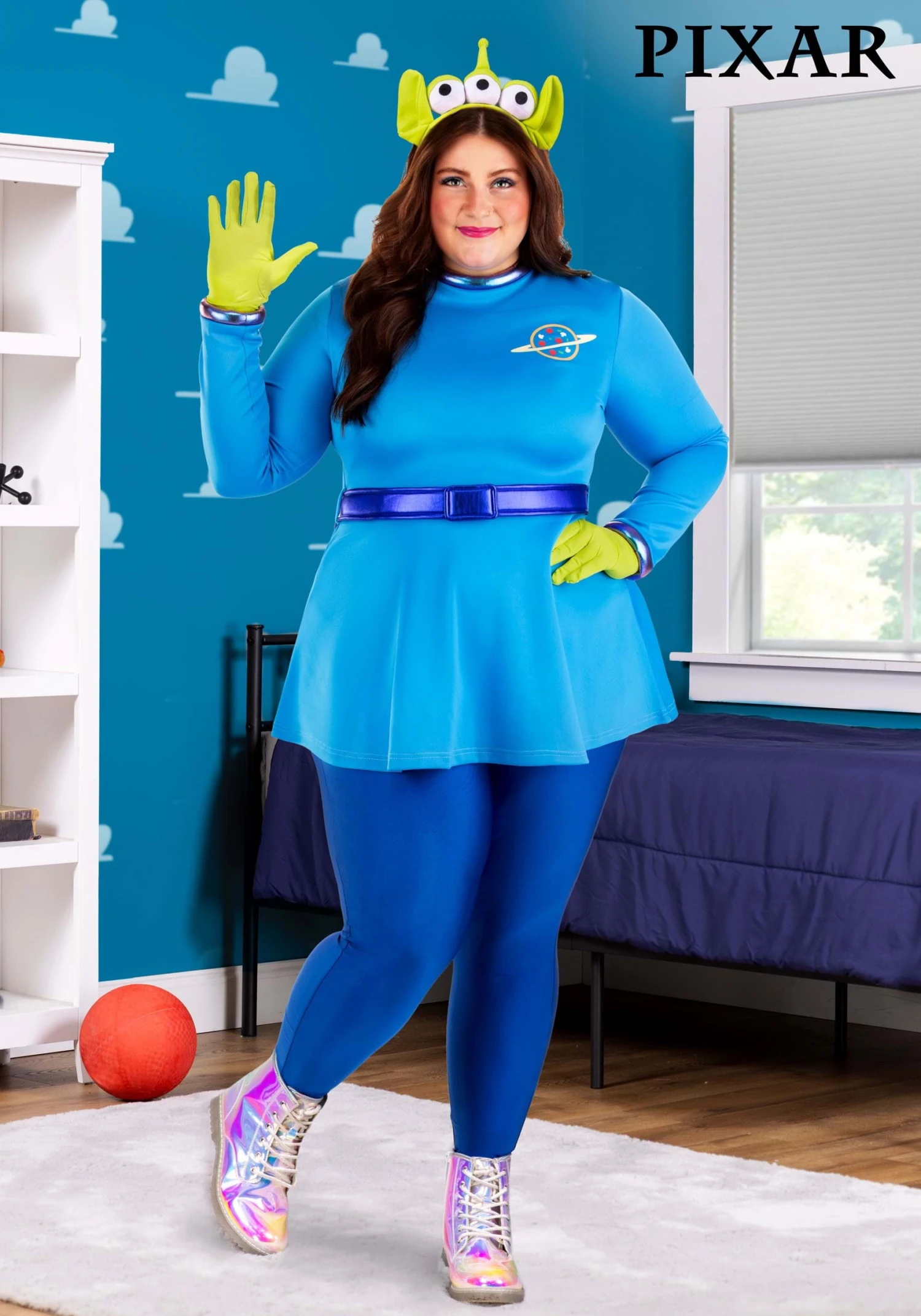 Women's Plus Size Disney And Pixar Toy Story Alien Costume Dress 3 Women's Plus Size Disney And Pixar Toy Story Alien Costume Dress