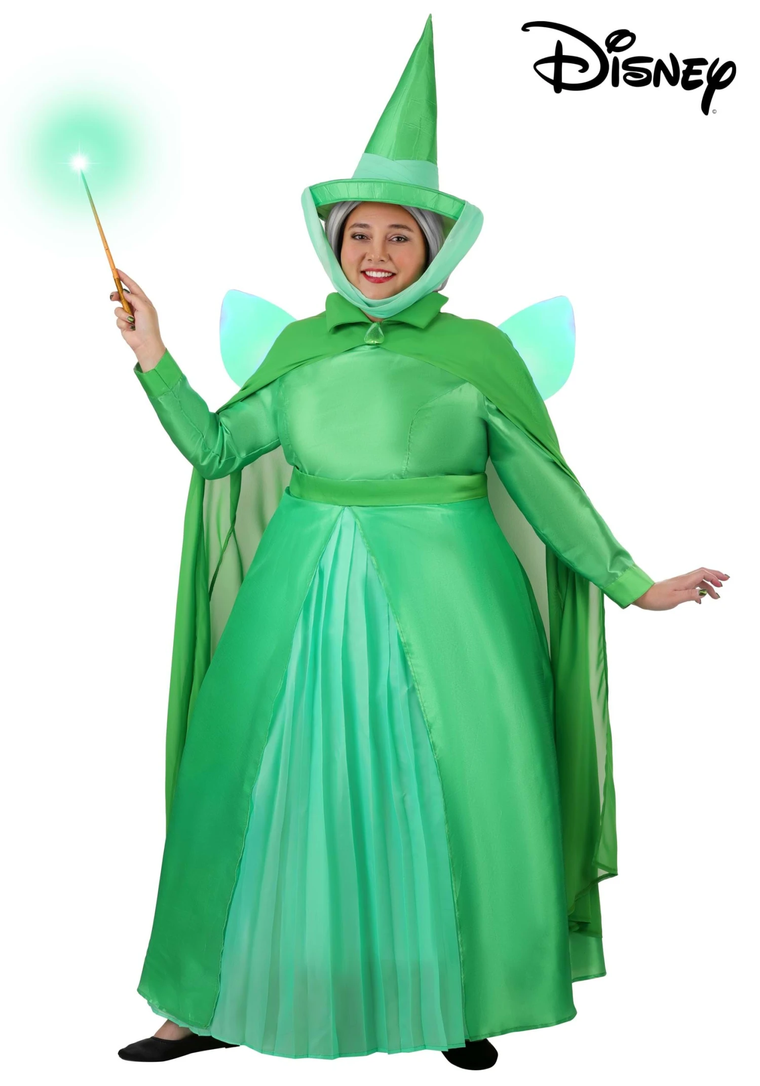 Plus Size Disney Sleeping Beauty Fauna Costume For Women 3 Plus Size Disney Sleeping Beauty Fauna Costume For Women
