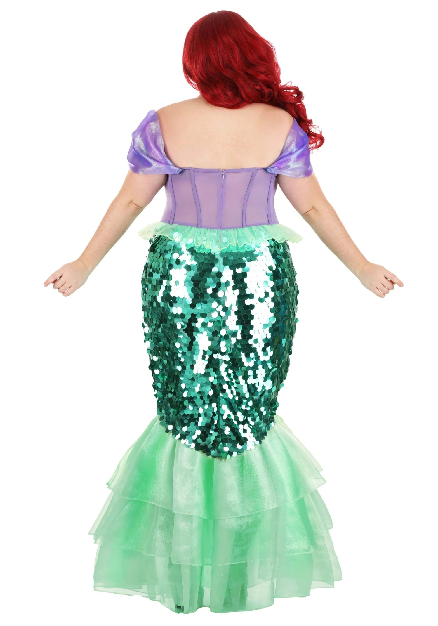Women's Plus Size Disney The Little Mermaid Premium Ariel Mermaid Costume Dress 4 Women's Plus Size Disney The Little Mermaid Premium Ariel Mermaid Costume Dress - Image 2