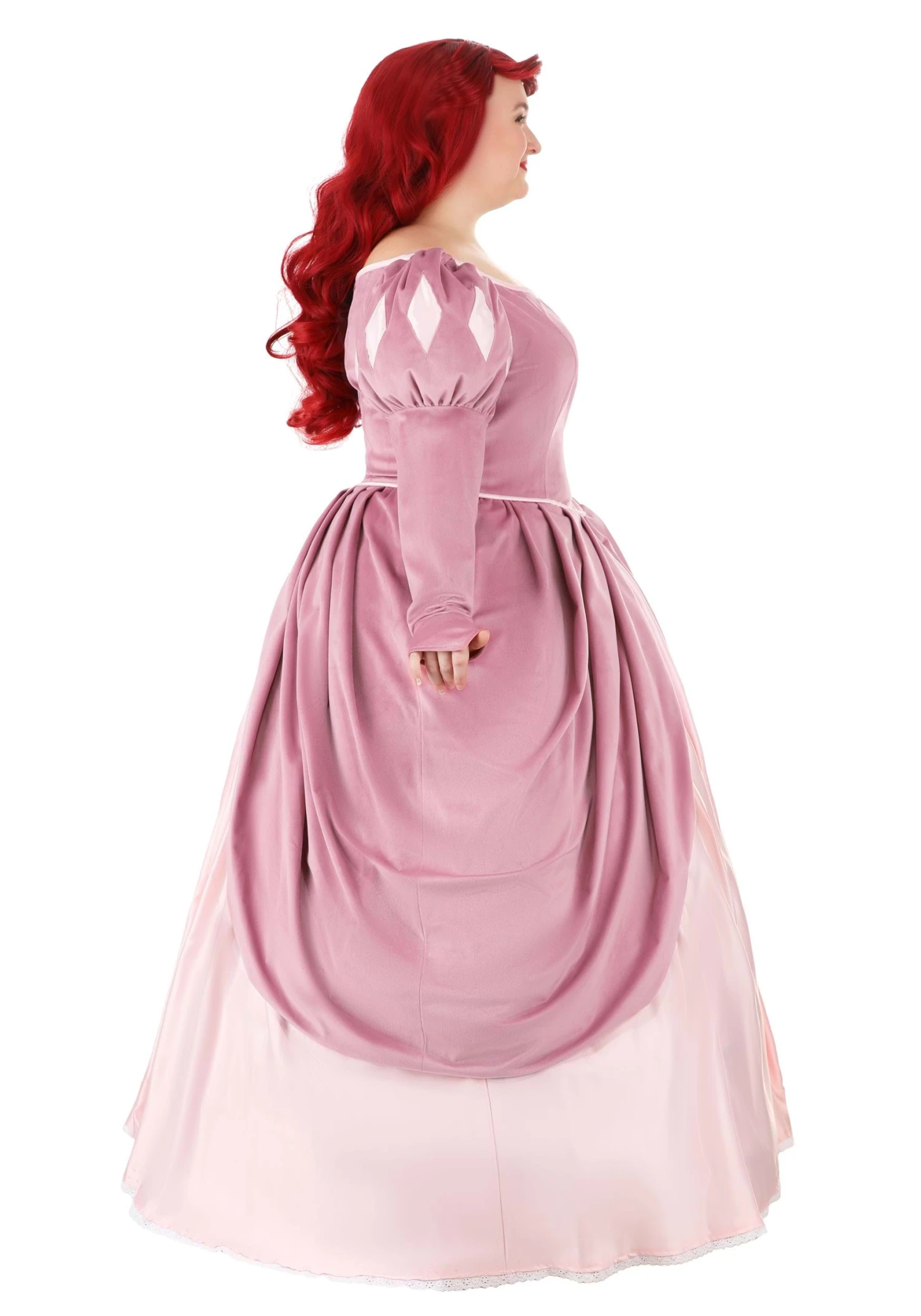 Women's Plus Size Disney The Little Mermaid Pink Dress Ariel Costume Dress 6 Women's Plus Size Disney The Little Mermaid Pink Dress Ariel Costume Dress - Image 4
