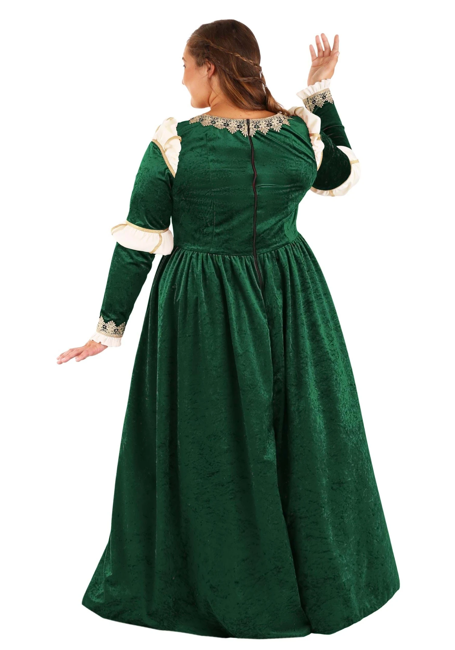 Plus Size Women's Emerald Maiden Costume 4 Plus Size Women's Emerald Maiden Costume - Image 2
