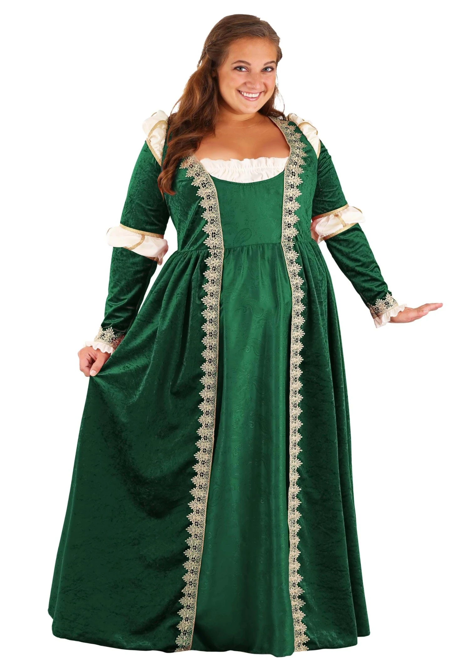 Plus Size Women's Emerald Maiden Costume 3 Plus Size Women's Emerald Maiden Costume