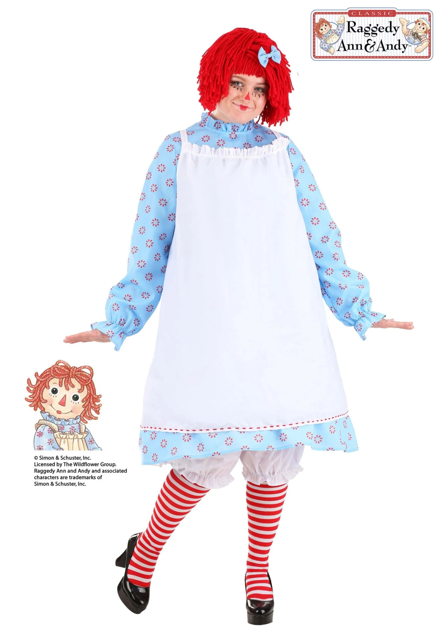 Women's Exclusive Raggedy Ann Plus Size Costume 3 Women's Exclusive Raggedy Ann Plus Size Costume
