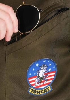 Men's Plus Size Top Gun Deluxe Flight Suit Costume 19 Men's Plus Size Top Gun Deluxe Flight Suit Costume -Halloween Costumes plus size flight suit top gun costume alt 5