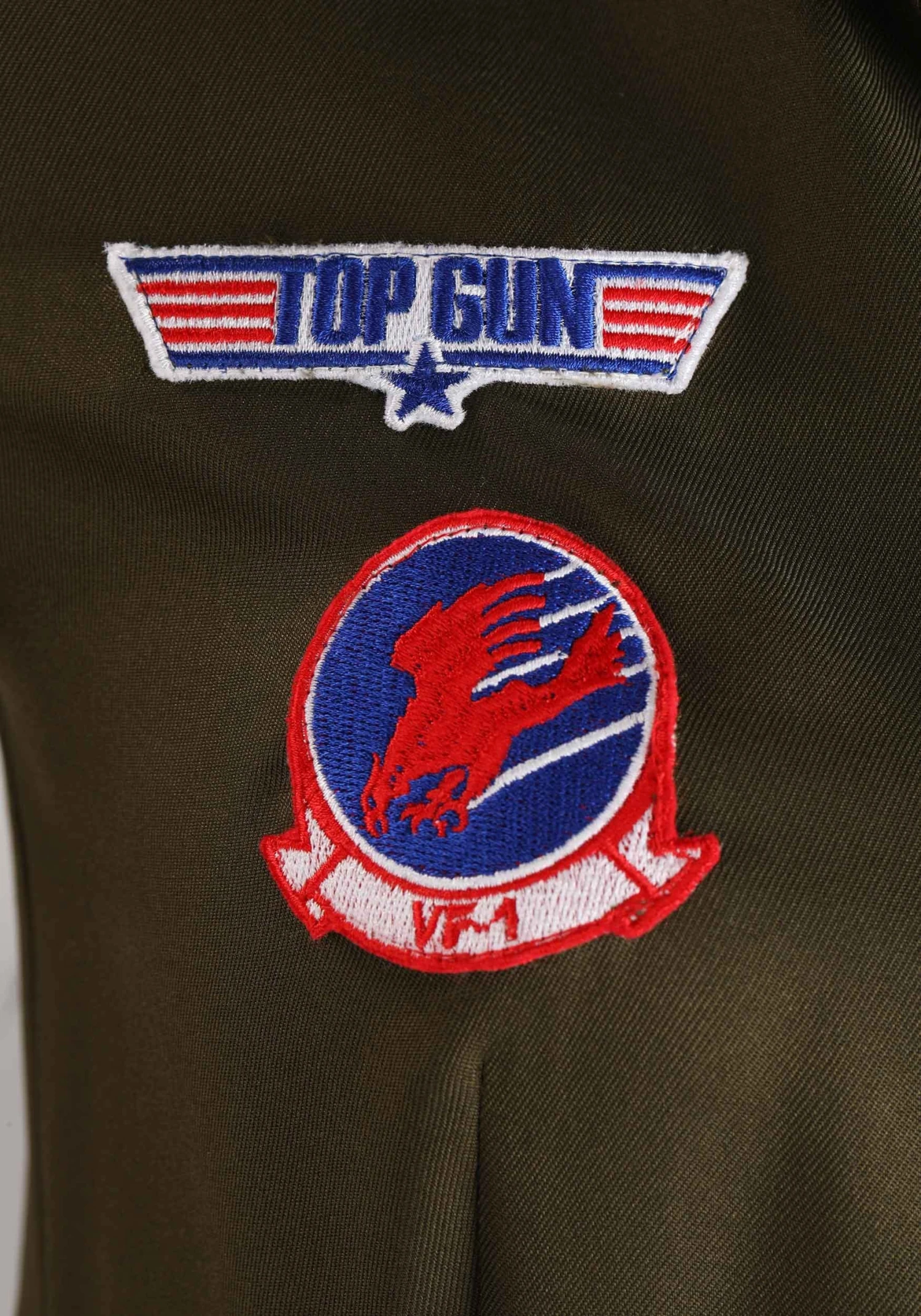 Women's Plus Size Flight Suit Top Gun Costume Dress 5 Women's Plus Size Flight Suit Top Gun Costume Dress - Image 3