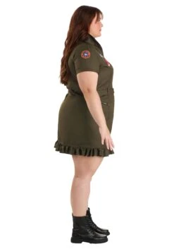 Women's Plus Size Flight Suit Top Gun Costume Dress 21 Women's Plus Size Flight Suit Top Gun Costume Dress -Halloween Costumes plus size flight suit top gun costume dress alt 9