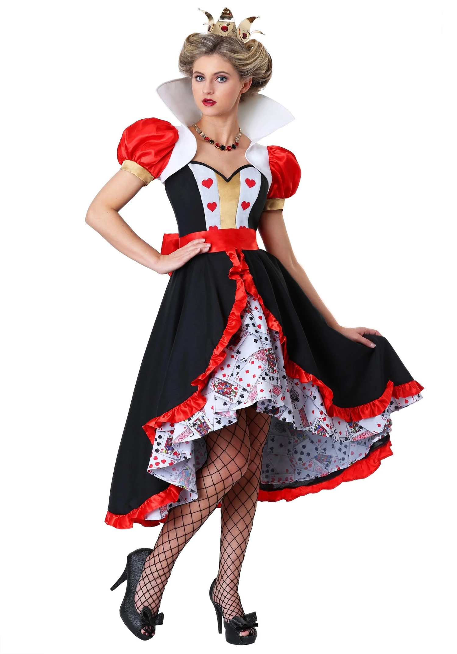 Women's Plus Size Flirty Queen Of Hearts Costume 3 Women's Plus Size Flirty Queen Of Hearts Costume